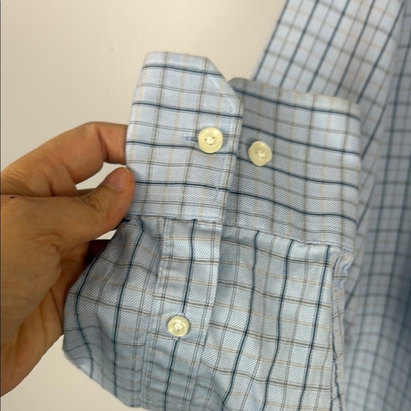 Blu by Polifroni Blue Casual Button Down Shirt Size 17.5 - Picture 5 of 11